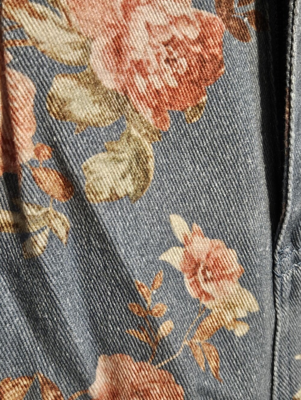 Loveimgs Mid Rise Cropped Wide-Leg Baggy Floral Ankle Jeans Size Large NWT - Picture 9 of 12